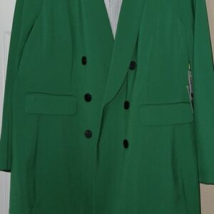 CeCe Vibrant Green Double-Breasted Blazer